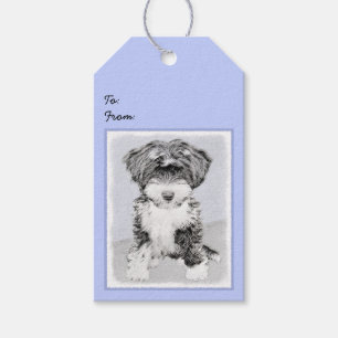 Tibetan Terrier Painting - Niedliche Original Dog Geschenkanhänger