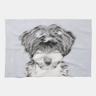 Tibetan Terrier Painting - Niedliche Original Dog  Geschirrtuch