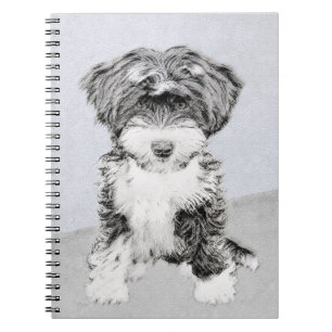 Tibetan Terrier Painting - Niedliche Original Dog Notizblock