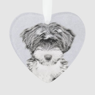 Tibetan Terrier Painting - Niedliche Original Dog  Ornament