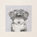Tibetan Terrier Painting - Niedliche Original Dog  Schal<br><div class="desc">Tibetisch-Terrier Hundeportrait, Originalgemälde. Wir sind auf niedliche und lustige Originalkunst spezialisiert, die Sie für sich selbst oder als Geschenk für Ihre Freunde der tibetischen Terrier kaufen können. Seien Sie kreativ - klicken Sie auf KENNEN, um Text hinzuzufügen/zu entfernen/zu ändern, das Bild zu verändern, Farben zu ändern oder alles andere, was...</div>