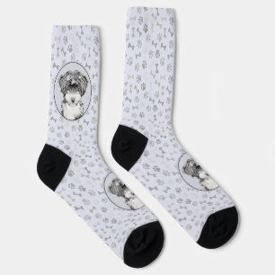 Tibetan Terrier Painting - Niedliche Original Dog Socken