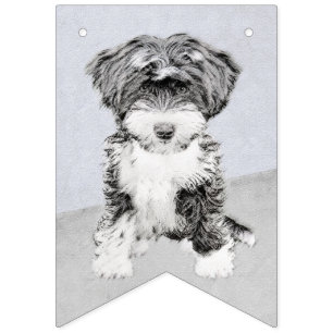 Tibetan Terrier Painting - Niedliche Original Dog  Wimpelkette