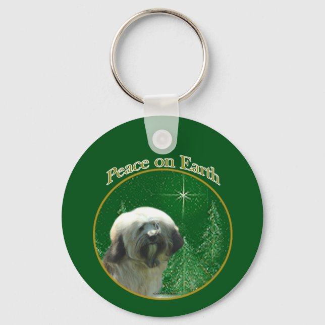 Tibetan Terrier Peace Schlüsselanhänger (Vorderseite)
