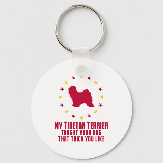 Tibetan Terrier Schlüsselanhänger (Vorderseite)