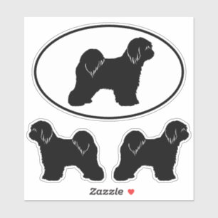 Tibetan Terrier Silhouetten Hunde Vinyl Sticker Se