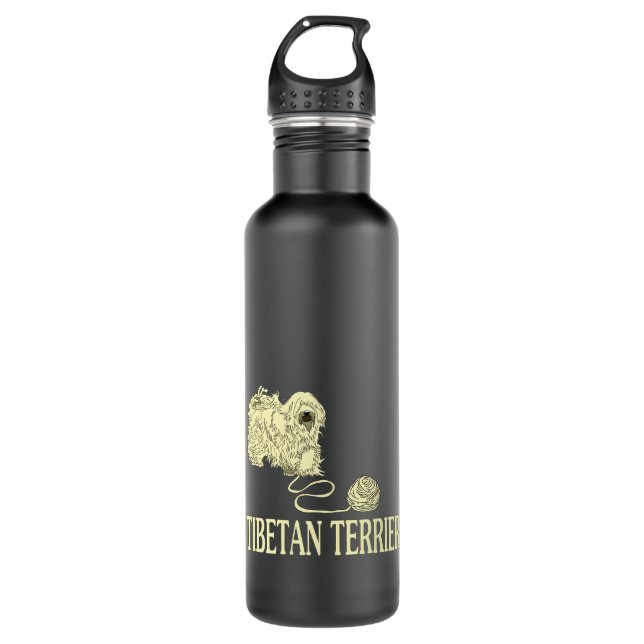 Tibetan Terrier Trinkflasche (Vorderseite)