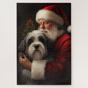 Tibetan Terrier Weihnachtsmann Festive Weihnachten Puzzle