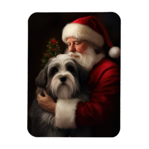 Tibetan Terrier Weihnachtsmann Weihnachten Magnet