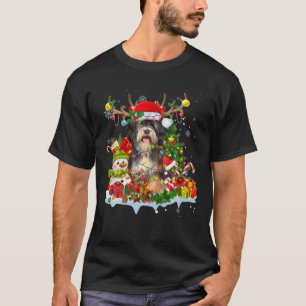 Tibetan Terrier Weihnachtsmannmütze Rentier Weihn T-Shirt