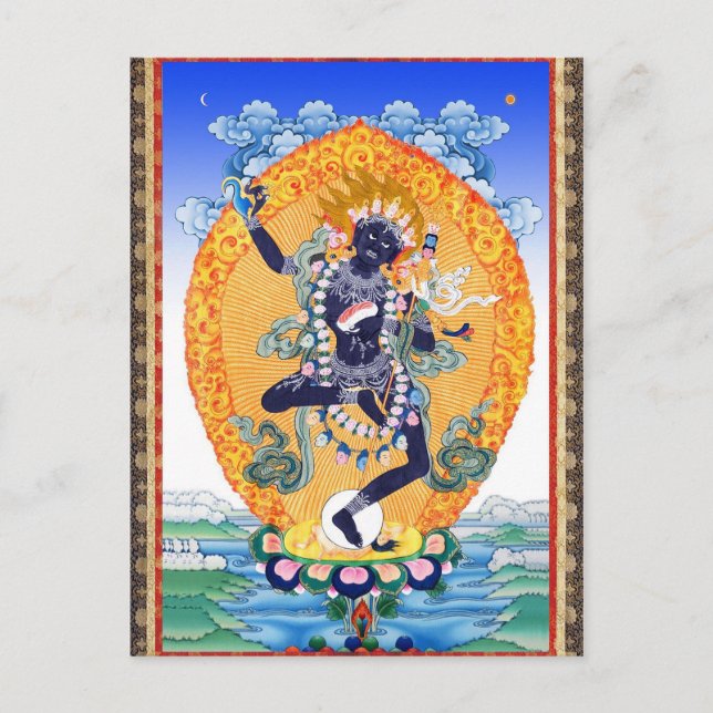 Tibetan Thangka Vajravarahi Nairatmya Postkarte (Vorderseite)