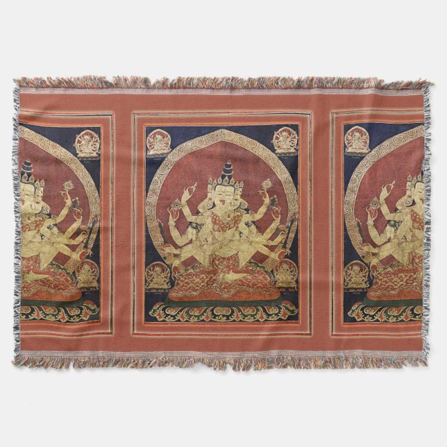 Tibetan Thangka von Guhyasamaja Akshobhyavajra Decke (Vorderseite)