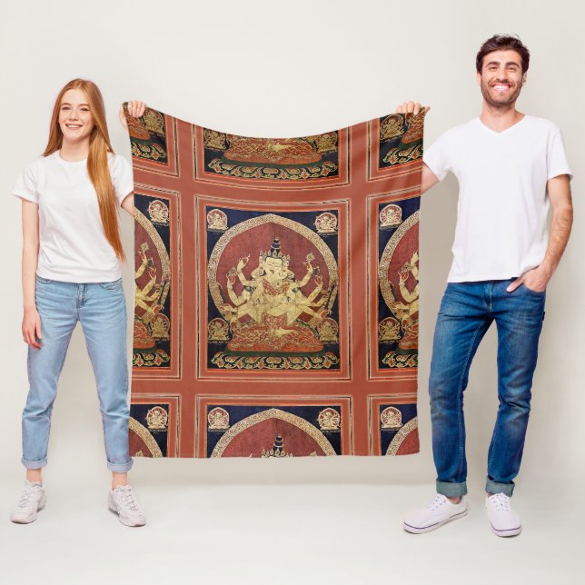 Tibetan Thangka von Guhyasamaja Akshobhyavajra Fleecedecke (Beispiel)