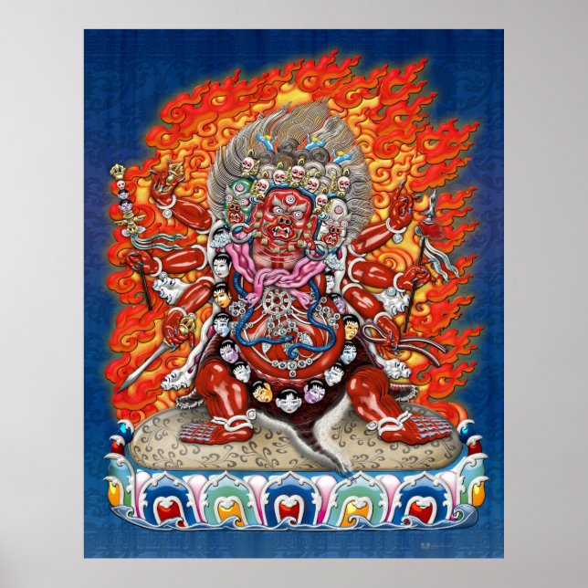 Tibetan Thangka - Wrathful Deity Hayagriva Poster (Vorne)