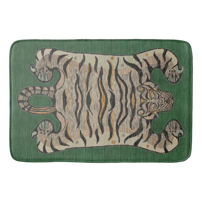 Tibetan Tiger Bath Mat Green Badematte (Vorderseite)