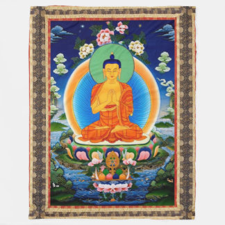 Tibetaner Thangka Prabhutaratna Buddha Fleecedecke