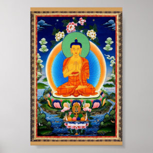 Tibetaner Thangka Prabhutaratna Buddha Poster