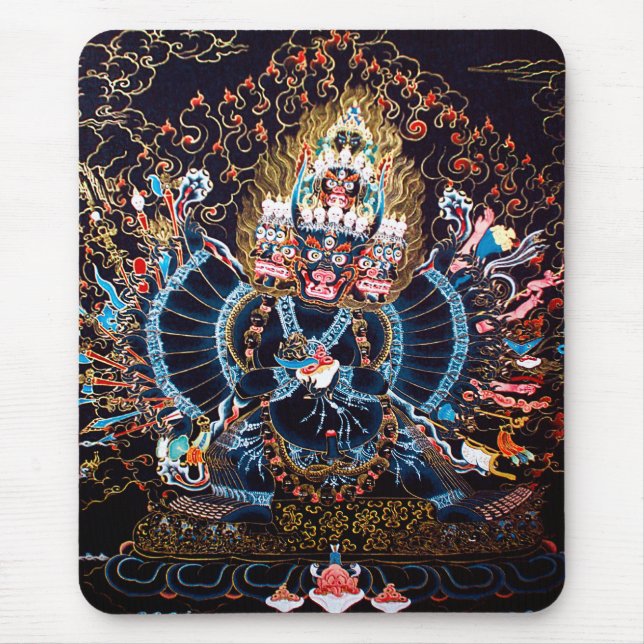 Tibetanische buddhistische Kunst (Chemckok Heruka) Mousepad (Vorne)