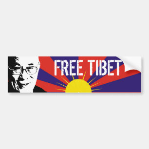 Tibetanische Flagge, Dalai Lama, FREIES TIBET Autoaufkleber