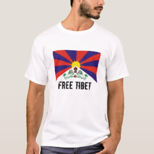 Tibetanische Flagge, FREIER TIBET-T - Shirt