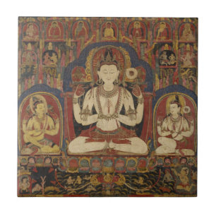 Tibetanischer Bodhisattva Fliese