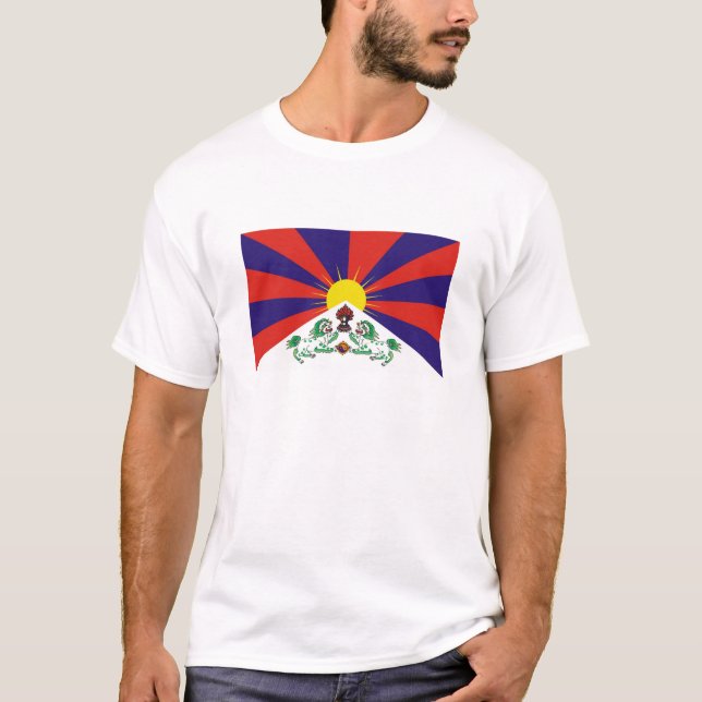 Tibetanischer Flaggen-T - Shirt (Vorderseite)