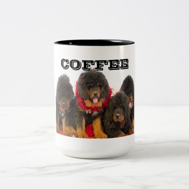 Tibetanischer Mastiff-Schale Zweifarbige Tasse (Mittel)