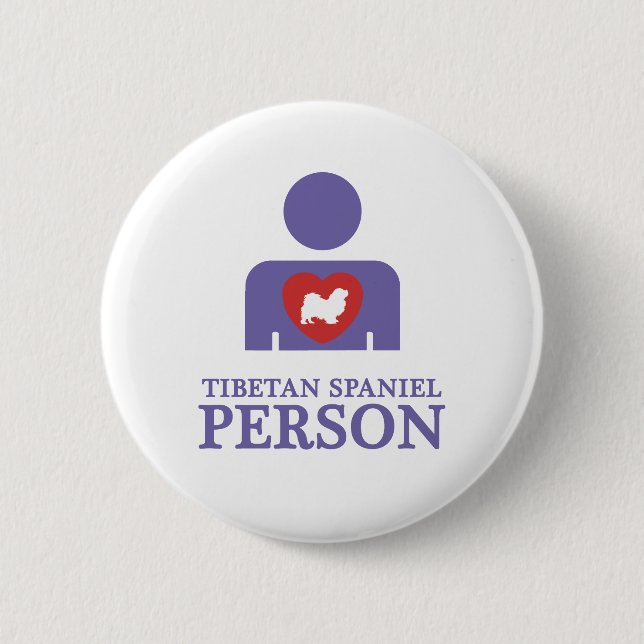 Tibetanischer Spaniel Button (Vorderseite)