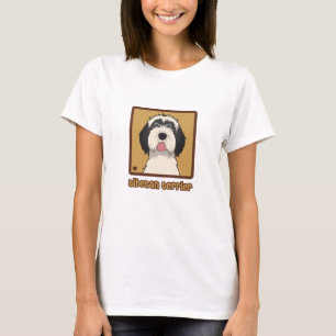 Tibetanischer Terrier-Cartoon T-Shirt