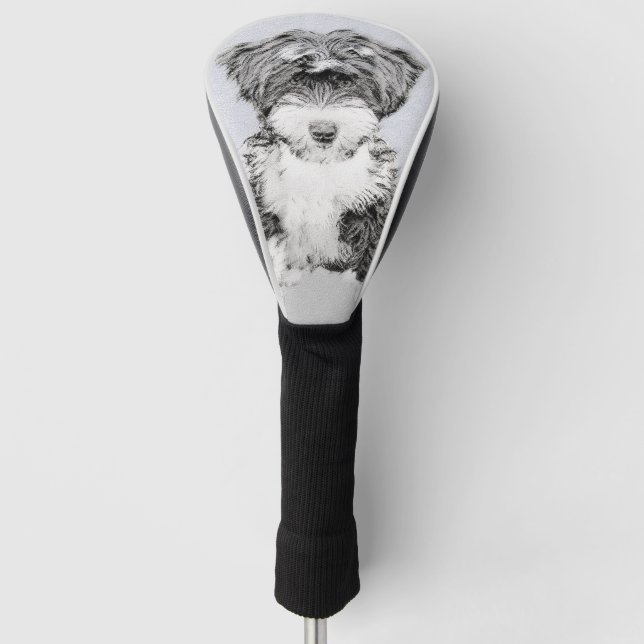 Tibetanischer Terrier-Malerei - niedliche Golf Headcover (Vorderseite)