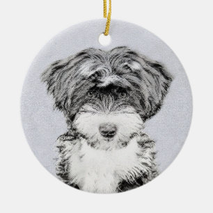 Tibetanischer Terrier-Malerei - niedliche Keramikornament