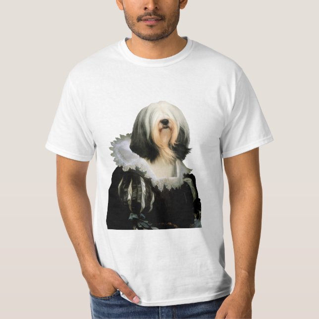 Tibetanischer Terrier-T - Shirt-Adel verfolgt T-Shirt (Vorderseite)