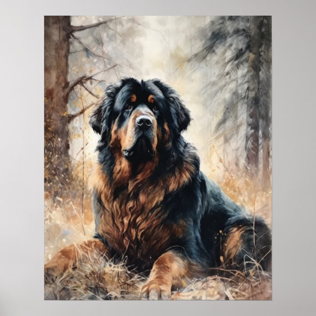 Tibeter Mastiff Dog Art Print Poster (Vorne)