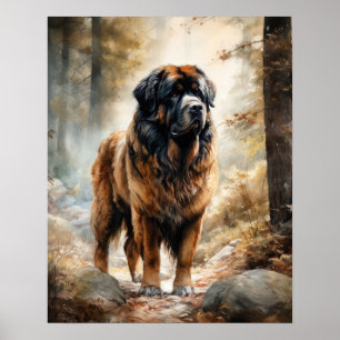 Tibeter Mastiff Dog Art Print Poster