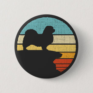 Tibeter Spaniel Retro Vintager 60er 70er Dog Lover Button