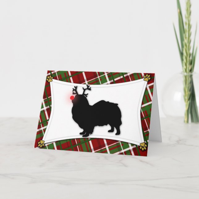 Tibeter Spanisch Reindeer Weihnachtskarte Feiertagskarte (Vorderseite)