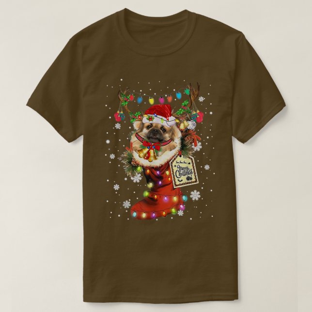 Tibeter Spanisch Xmas Weihnachtssock Winter Sn T-Shirt (Design vorne)