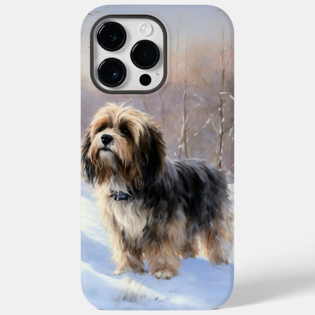 Tibeter Terrier Let It Snow Weihnachten Case-Mate iPhone Hülle (Rückseite)