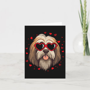Tibeter Terrier Valentine Herz Niedliche Hundelieb Karte