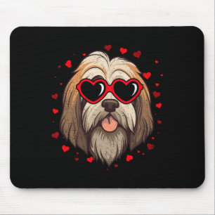 Tibeter Terrier Valentine Herz Niedliche Hundelieb Mousepad