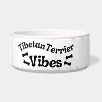 Tibeter Terrier Vibes Keramik Dog Bowl