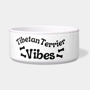 Tibeter Terrier Vibes Keramik Dog Bowl Napf
