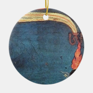 tibetisch-buddhistische Darstellung des Tummos Keramik Ornament