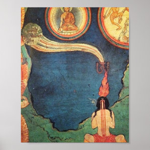Tibetisch-buddhistische Darstellung von Tummo Poster