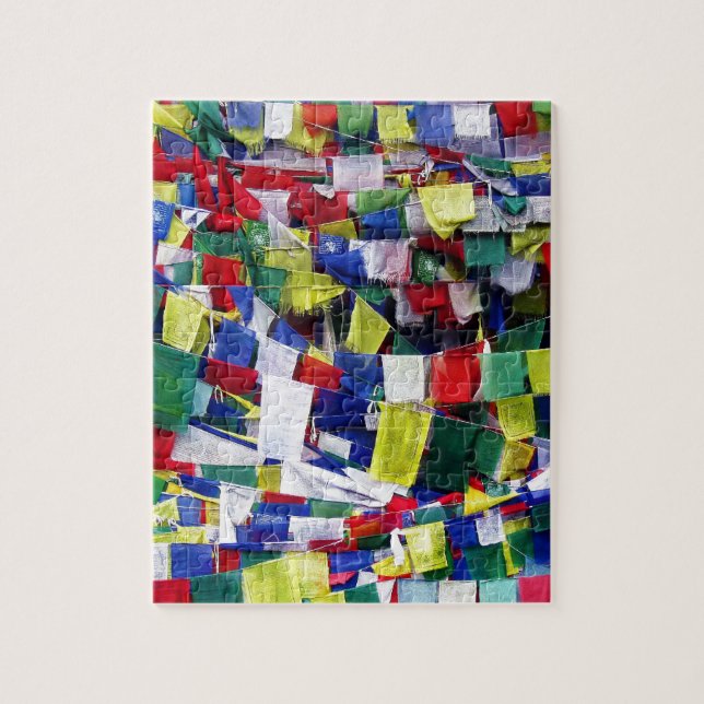 tibetisch-buddhistisches Gebetsfahnen Puzzle (Vertikal)