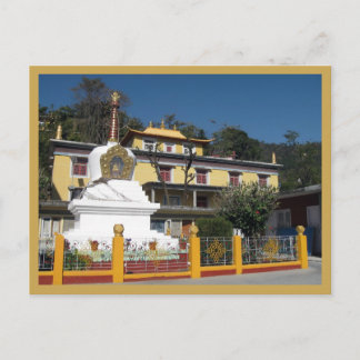 tibetisch-buddhistisches Kloster Stupa Temple Tash Postkarte