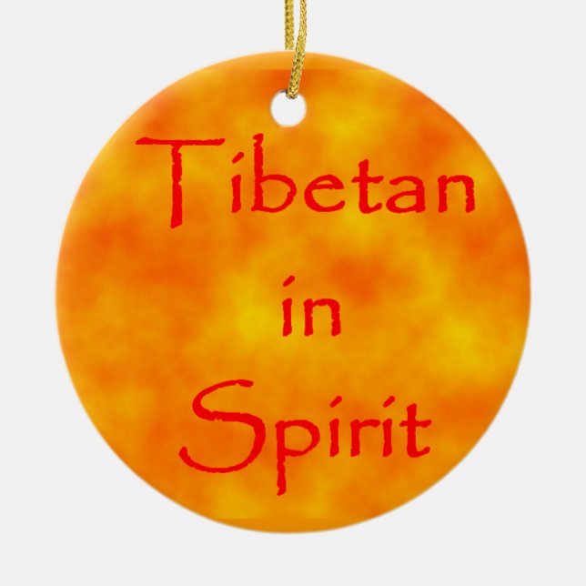 Tibetisch in Spirit-Circle-Ornament Keramikornament (Vorne)