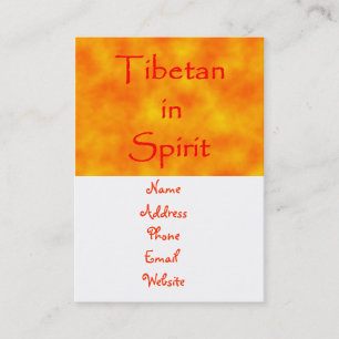 Tibetisch in Spirituosenkarten Visitenkarte