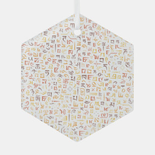 tibetisch ornament aus glas