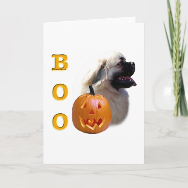 Tibetisch-Spaniel Boo Karte (Vorderseite)